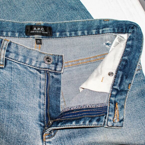 A.P.C. Size 25 JEAN ETROIT COURT Jeans Skinny in Stonewash blue - Picture 5 of 11